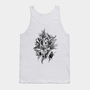 Abstract doodle line art Tank Top